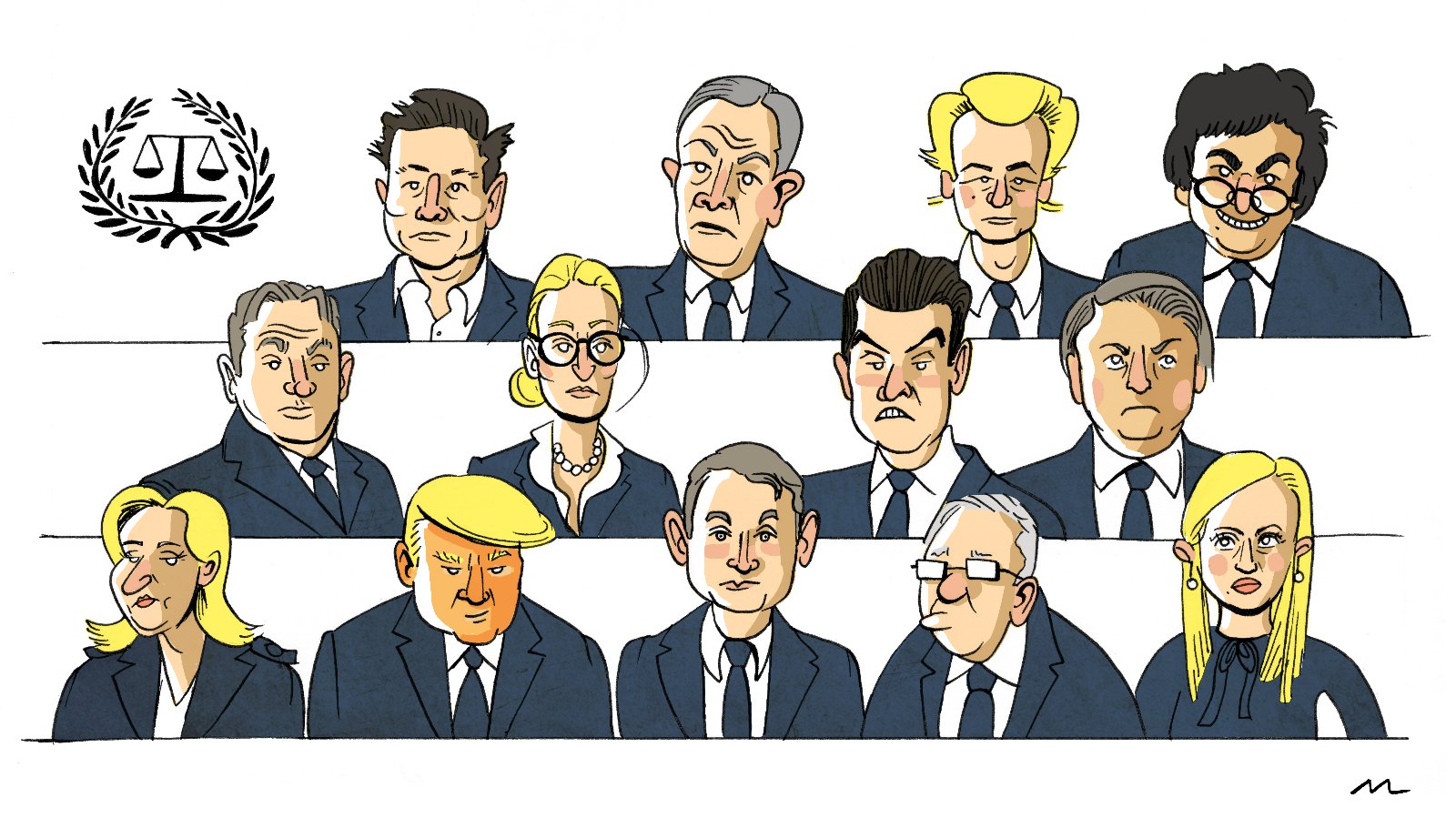 «Da sind sie ja alle!» Karikatur: Marina Lutz