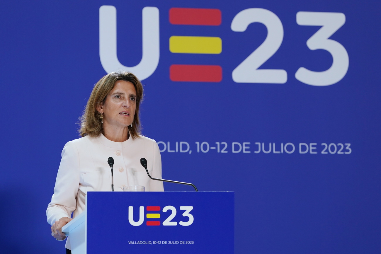 Teresa Ribera, spanische Sozialistin und Umweltministerin, an der Klimakonferenz in Valladolid. (Bild: Keystone)