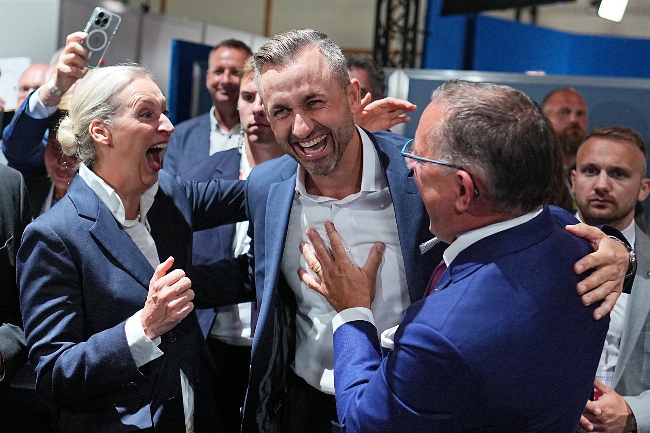 Wahlfeier der AfD in Sachsen-Anhalt. Bild: Keystone
