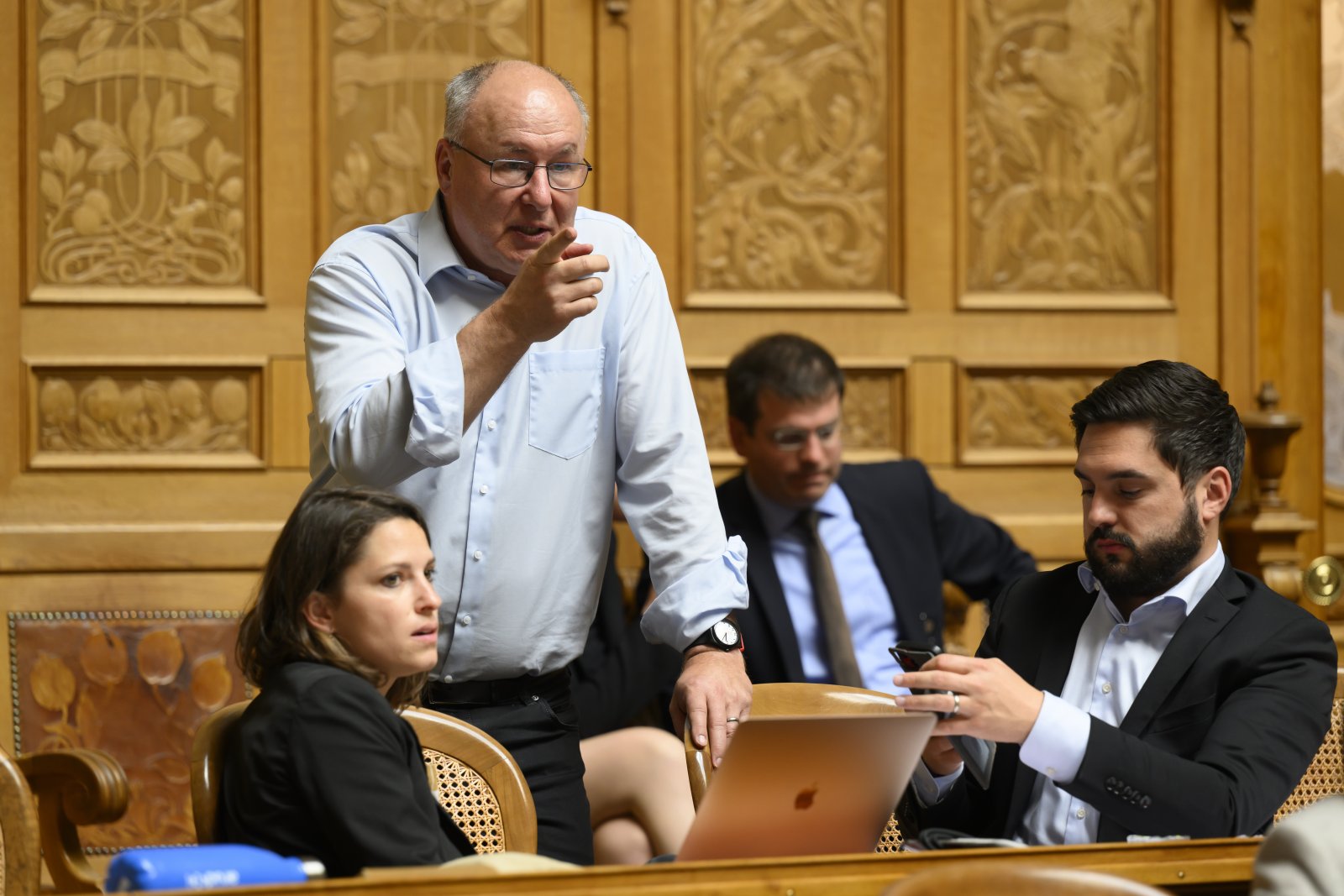 Ideologische Ablehnung: SP-Co-Präsidentin Mattea Meyer, SGB-Präsident Pierre-Yves Maillard und SP-Co-Präsident Cédric Wermuth. (Bild: Keystone)