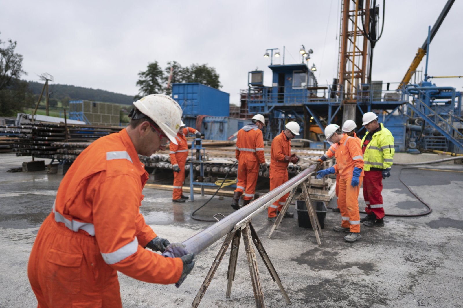Sondierbohrungen der Nagra 2021 in Bachs ZH: Bild:  Keystone