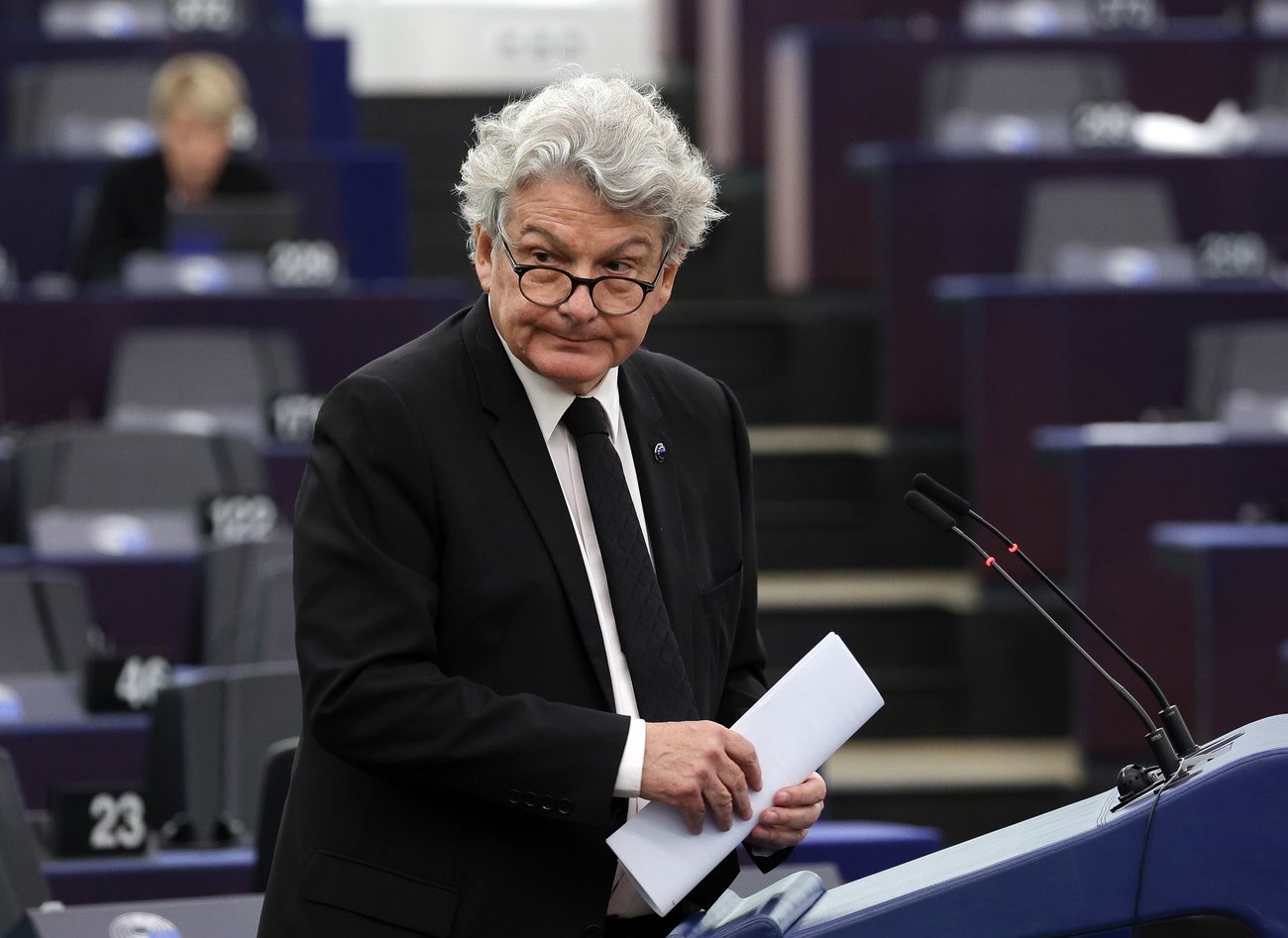 Stieg mit Elon Musk in den Ring und muss sich nun geschlagen geben: EU-Kommissar aus Frankreich, Thierry Breton (Bild: Keystone)