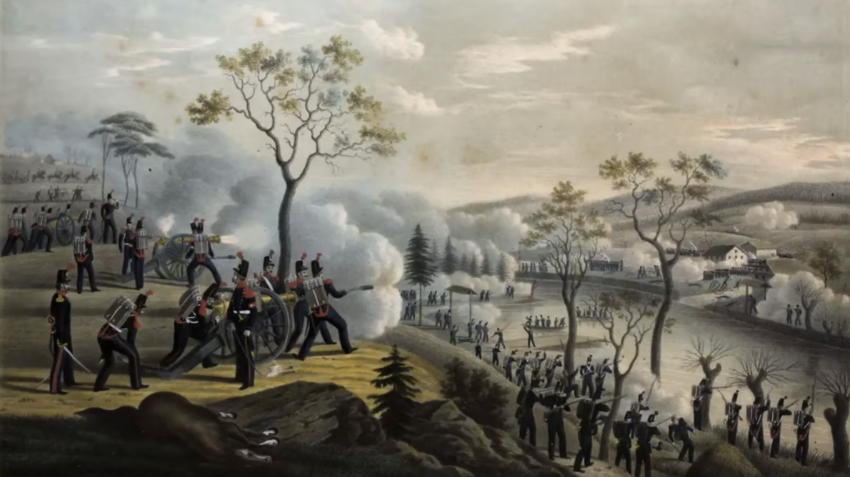 Bürgerkrieg in der Schweiz, 1847 (zeitgenössische Darstellung).