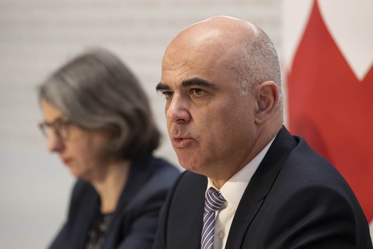 Bundesrat Alain Berset an der Pressekonferenz zum Epidemiengesetz am 29. November 2023. Bild: Archiv