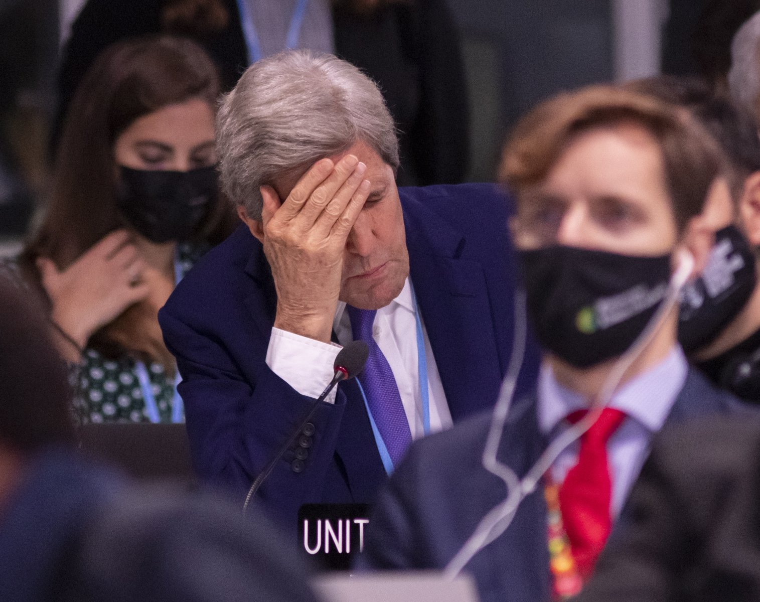 Wackelige Basis: der amerikanische Klimagesandte John Kerry an der Klimakonferenz in Glasgow, 2021. Bild: Keystone