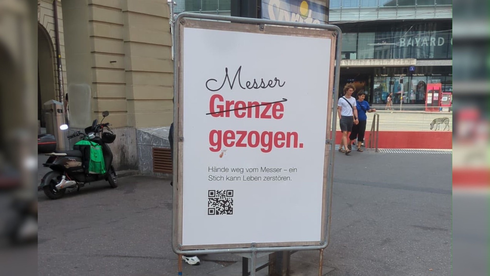 Das Sujet ist Teil einer grösseren Kampagne für mehr Sicherheit im Ausgang. Bild: zVg