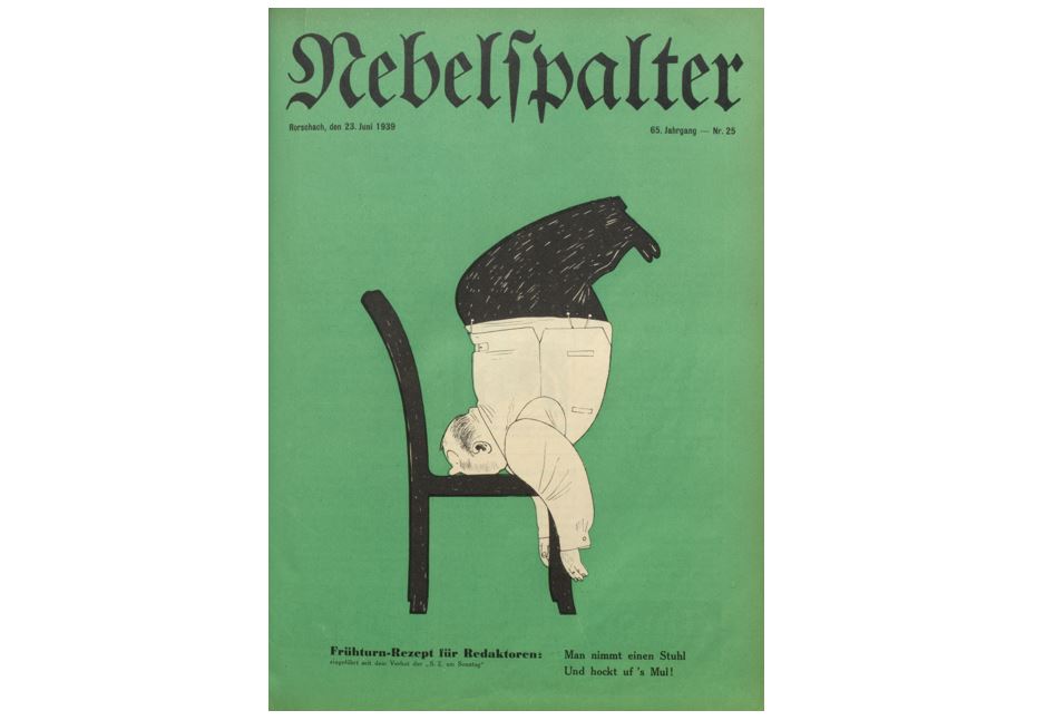                    Beamte bei der Arbeit. (Karikatur Nebelspalter, 1939)