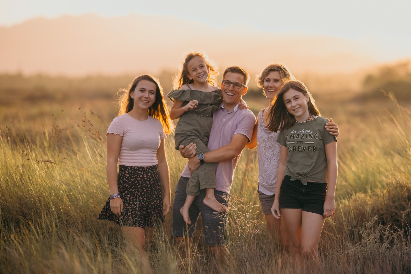 Familie N. mit Malea (Zweite von links). Bild: zVg