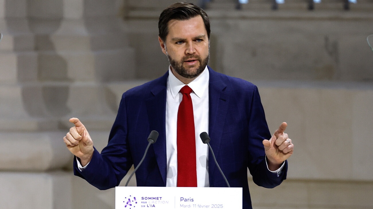  «Ich bin hier, um über KI als Chance zu sprechen, nicht über KI-Sicherheit.» – JD Vance am Pariser Gipfel zur künstlichen Intelligenz. Bild: Keystone