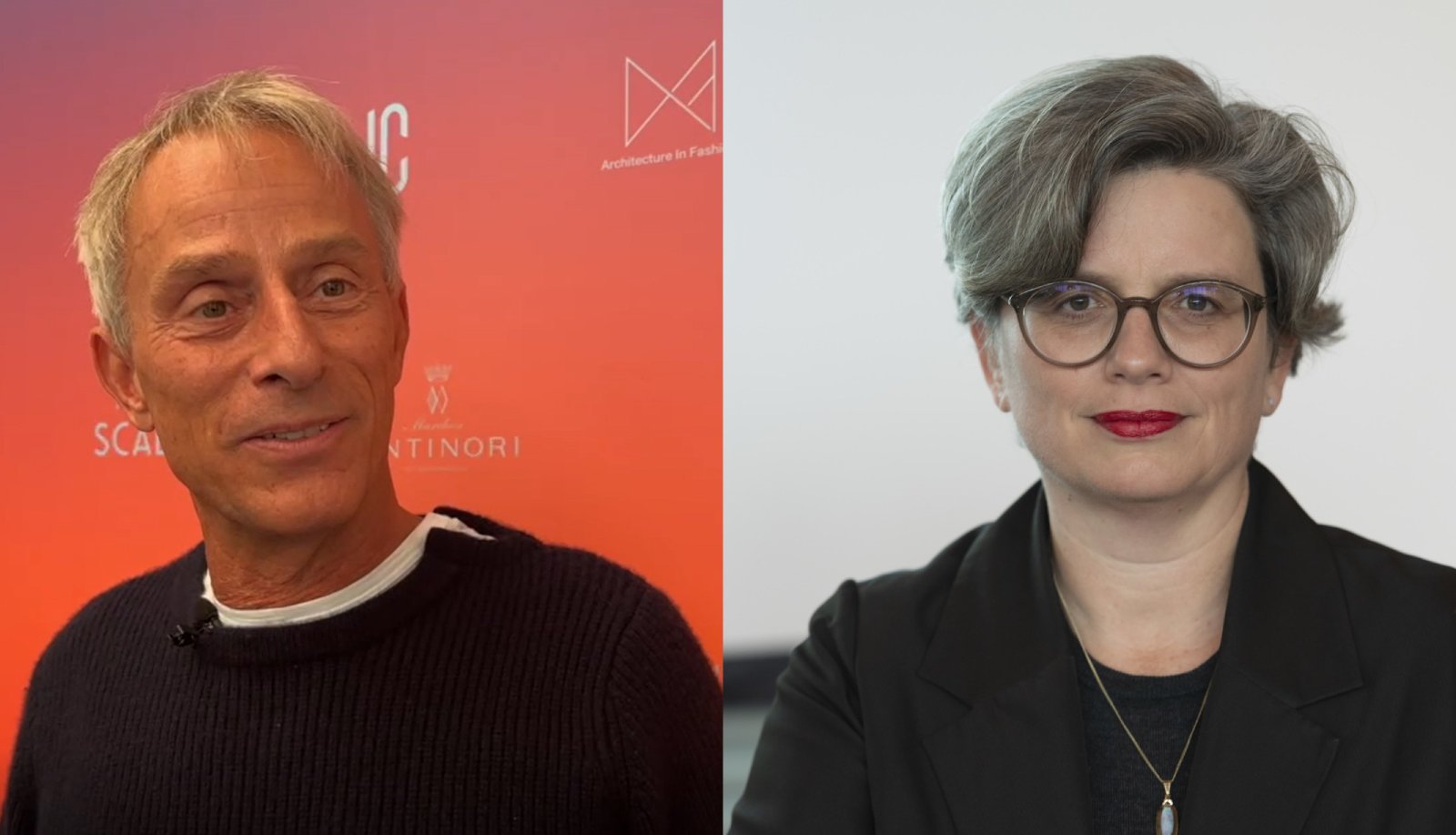 Martein Hatebur Präsident der Kunsthalle Basel-Stadt und Katrin Grögel, Leiterin der Abteilung Kultur in Basel. (Bild: Screenshot Arttv.ch / Keystone)