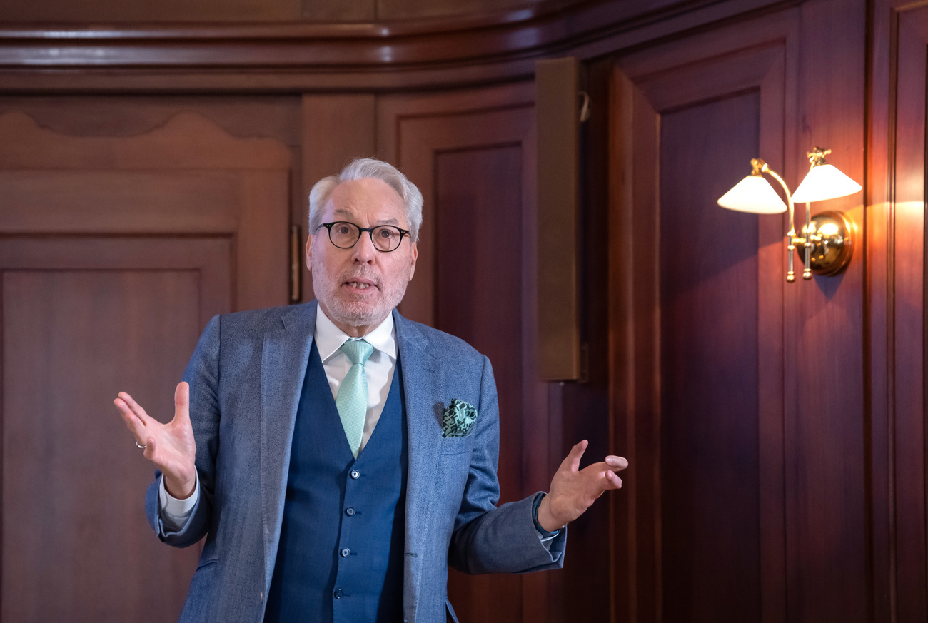 «Die Investitionen in Öl, Gas und Kohle wurden seit Jahren zurückgeschraubt»: Energieexperte Fritz Vahrenholt bei der Präsentation seines neuen Buches, im Februar 2023. Bild: Keystone