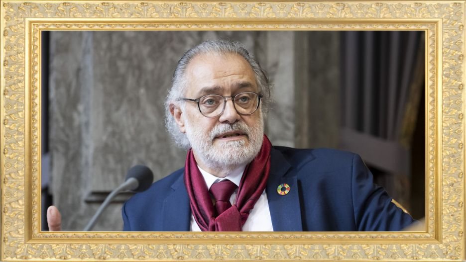 SP-Ständerat Carlo Sommaruga hat eine Palästina-Aktivistin zum «informellen Austausch» ins Bundeshaus eingeladen, die den Terrorangriff am 7. Oktober wiederholt als «legitime Form des Widerstands» bezeichnet hat. Bild: Keystone/Nebelspalter