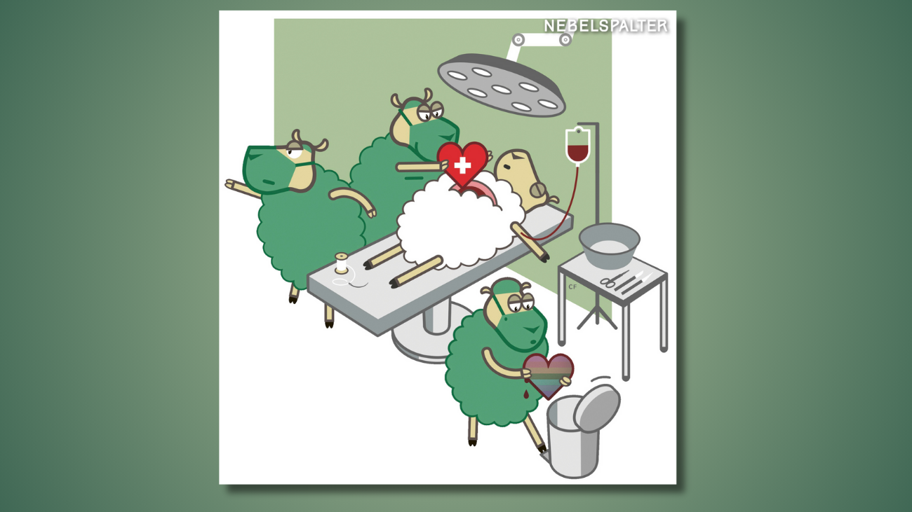 Aus der aktuellen Ausgabe. Karikatur: Caspar Frei