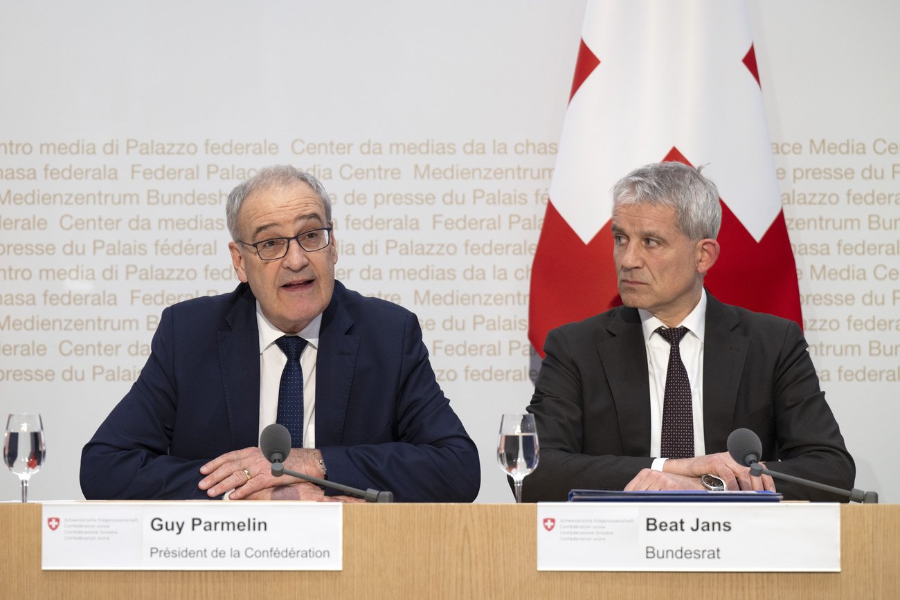 Bundespräsident Guy Parmelin betont, dass die Stimmbevölkerung im Falle einer Annahme der «Nachhaltigkeitsinitiative» noch einmal über eine allfällige Kündigung der Personenfreizügigkeit entscheiden könne. Bild: Keystone