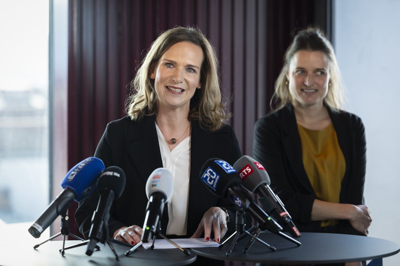 Die Berner SP-Regierungsrätin Evi Allemann bei der Bekanntgabe ihrer Kandidatur für den Bundesrat. (Bild: Keystone)