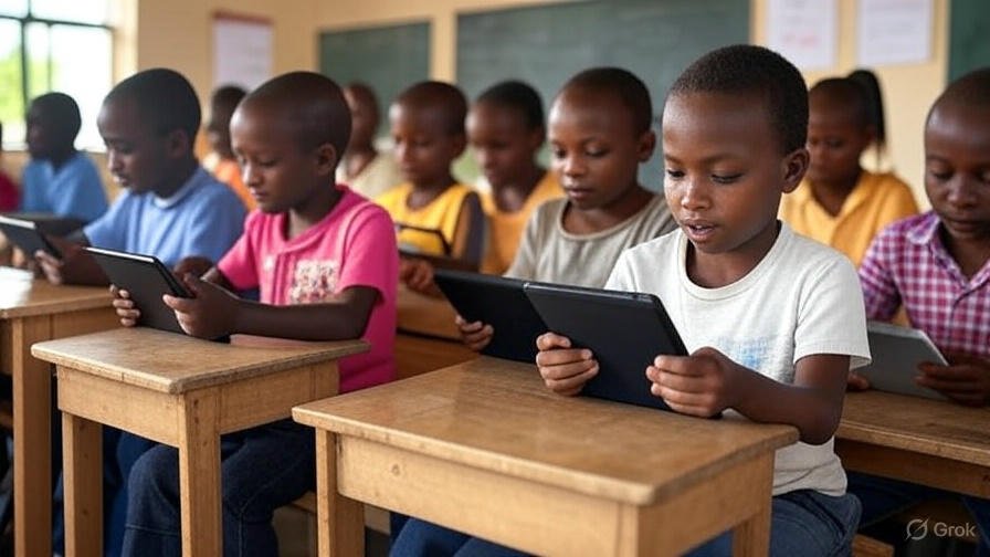 3,8 Millionen Schulkinder in Malawi sollen von neuen Technologien profitieren. Bild: KI/Grok