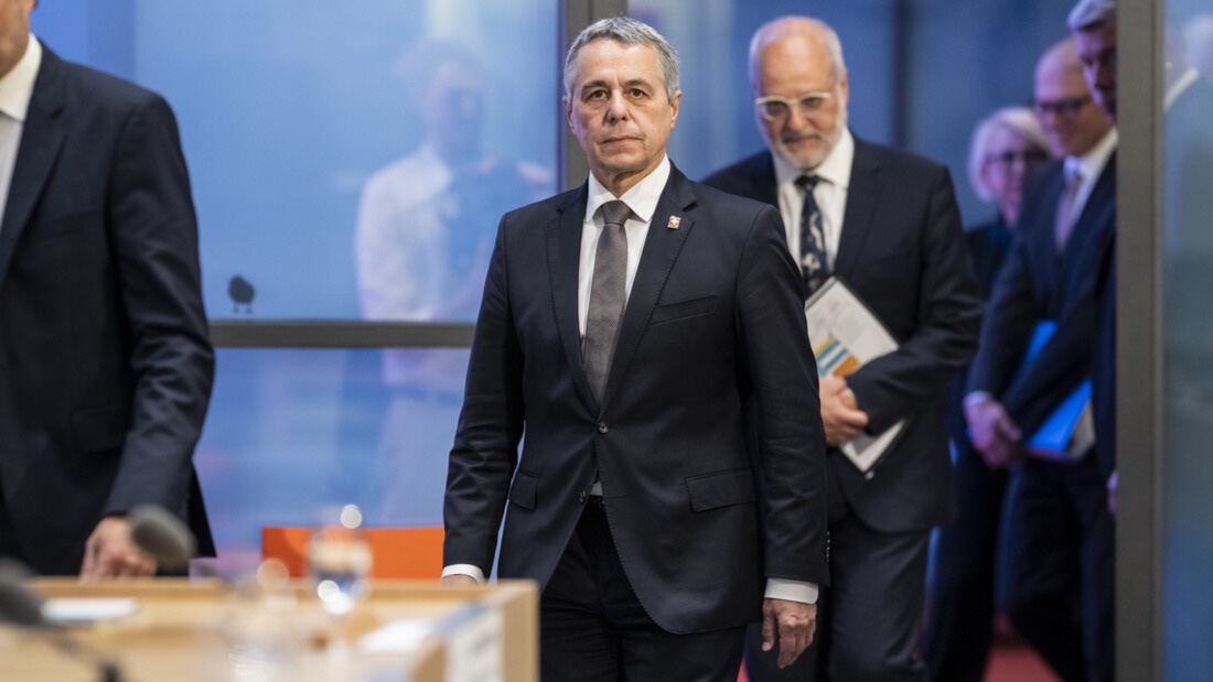Bundesrat Ignazio Cassis tritt vor die Medien. Bild: Keystone