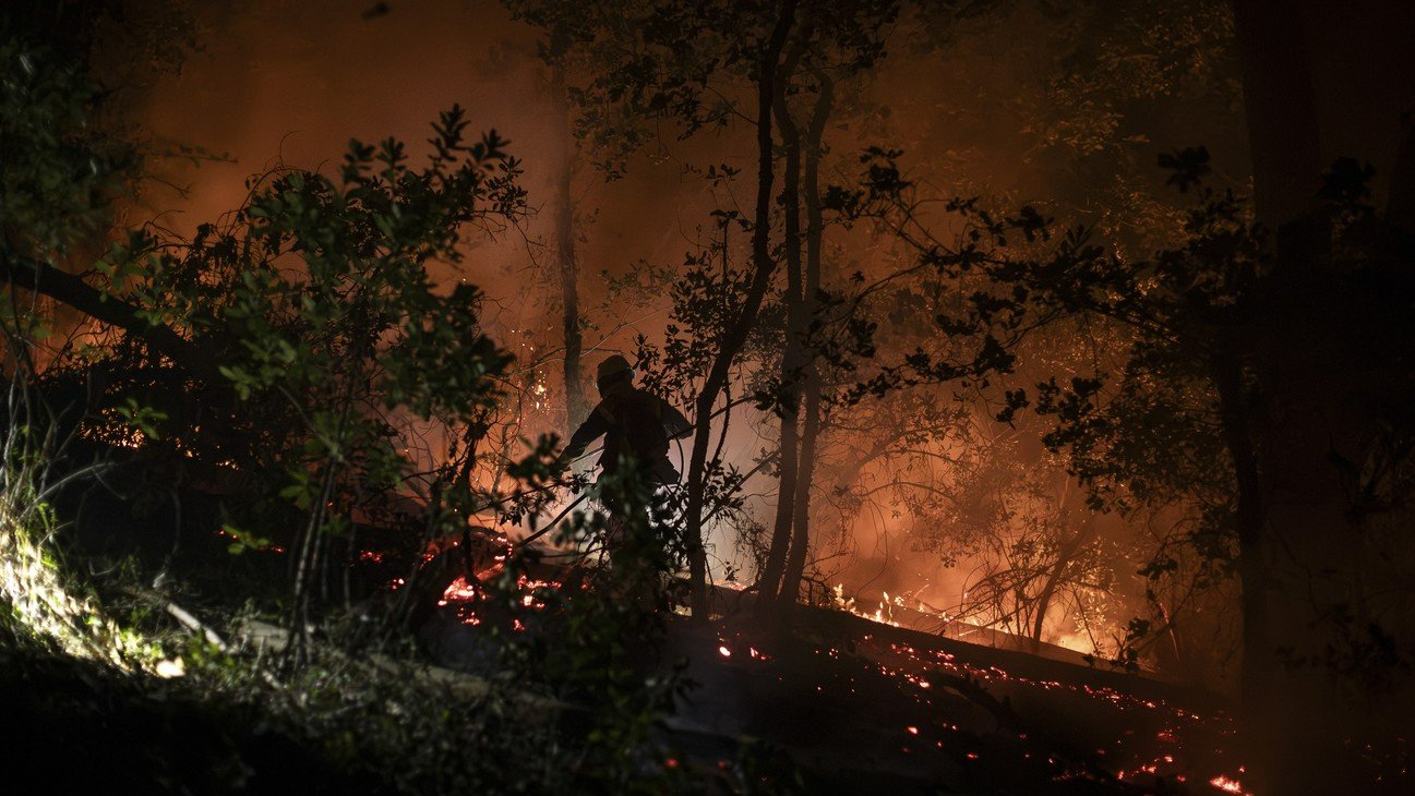 In Naturschutzgebieten finden die Flammen mehr Brennholz und damit mehr Nahrung: Waldbrand bei Bordeaux, Frankreich, 2026. Bild: Keystone