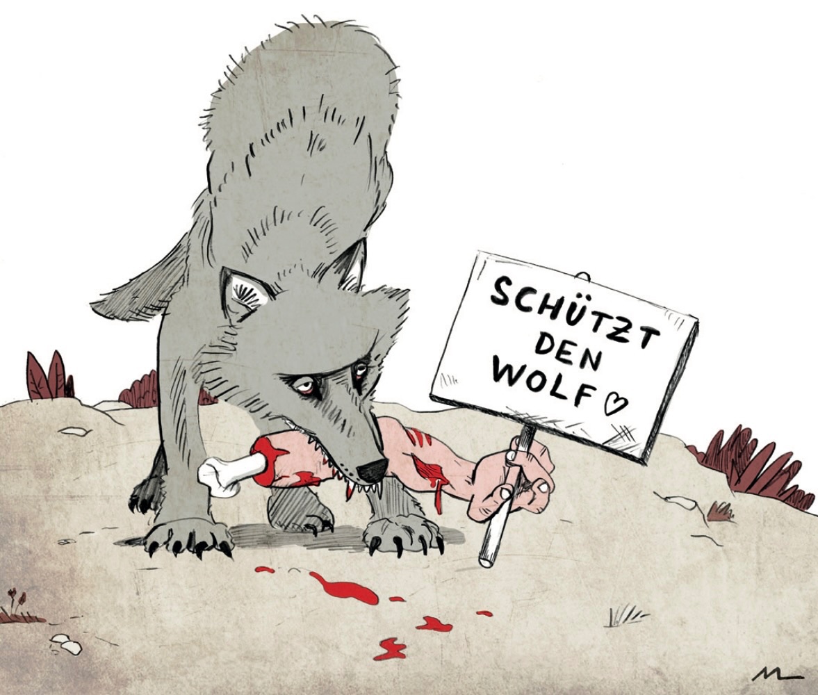Karikatur von Marina Lutz. 