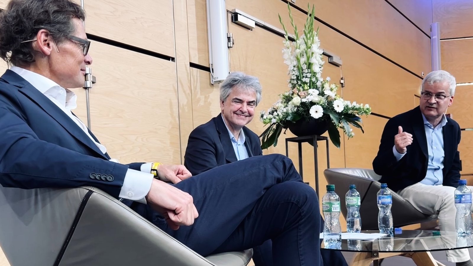 Roger Köppel, Matthias Ackeret und Markus Somm. Bild: YG