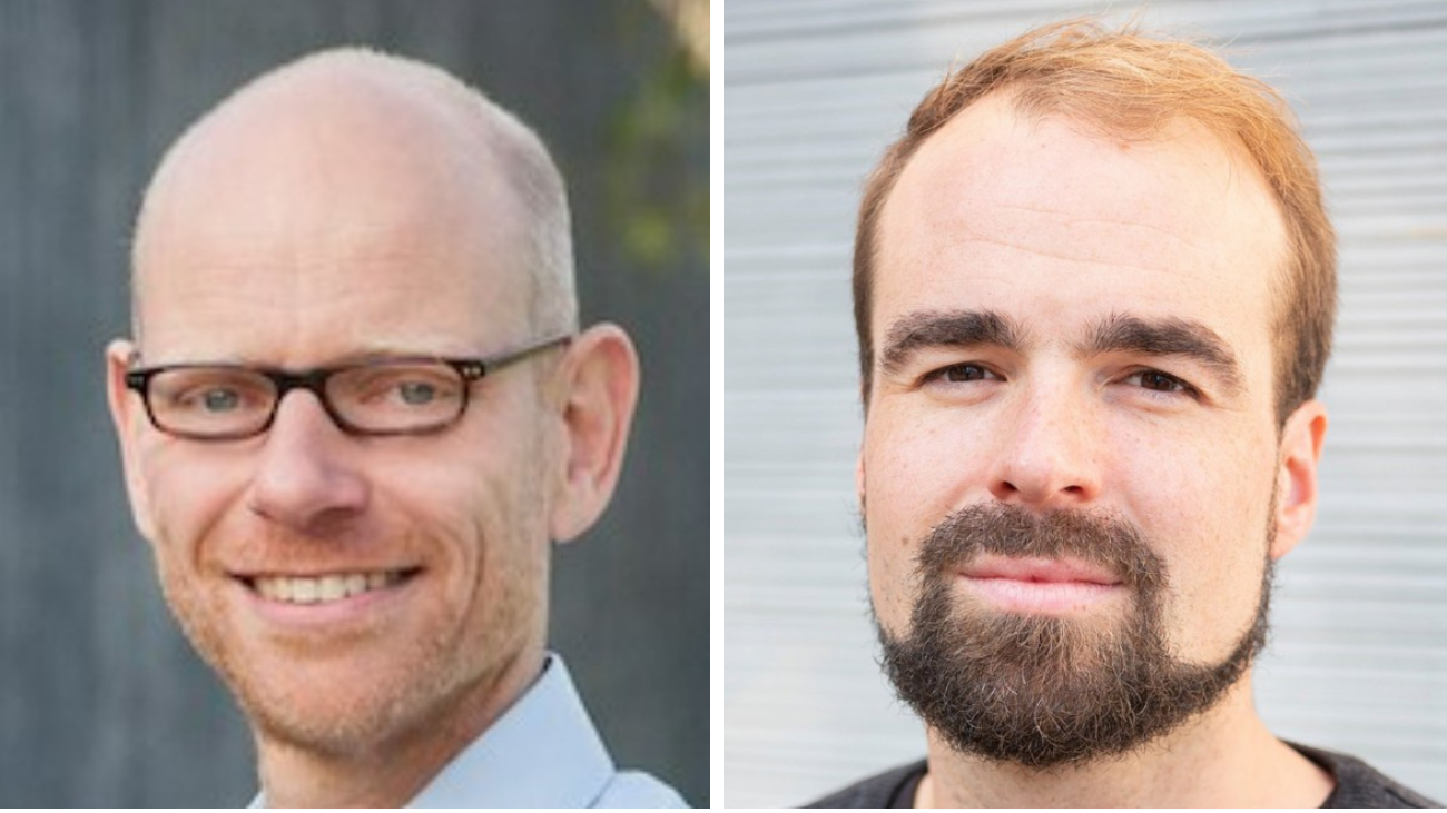Keine Entwarnung bezüglich Erderwärmung: die deutschen Klimaforscher Niklas Höhne (links) und Carl-Friedrich Schleussner. Bilder: Wiki / LinkedIn