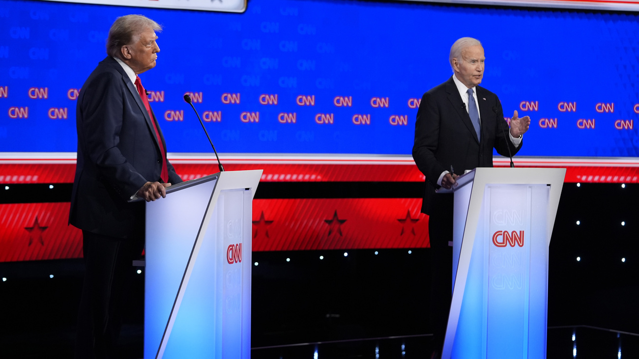 Joe Biden trifft auf Donald Trump. Bild: Keystone