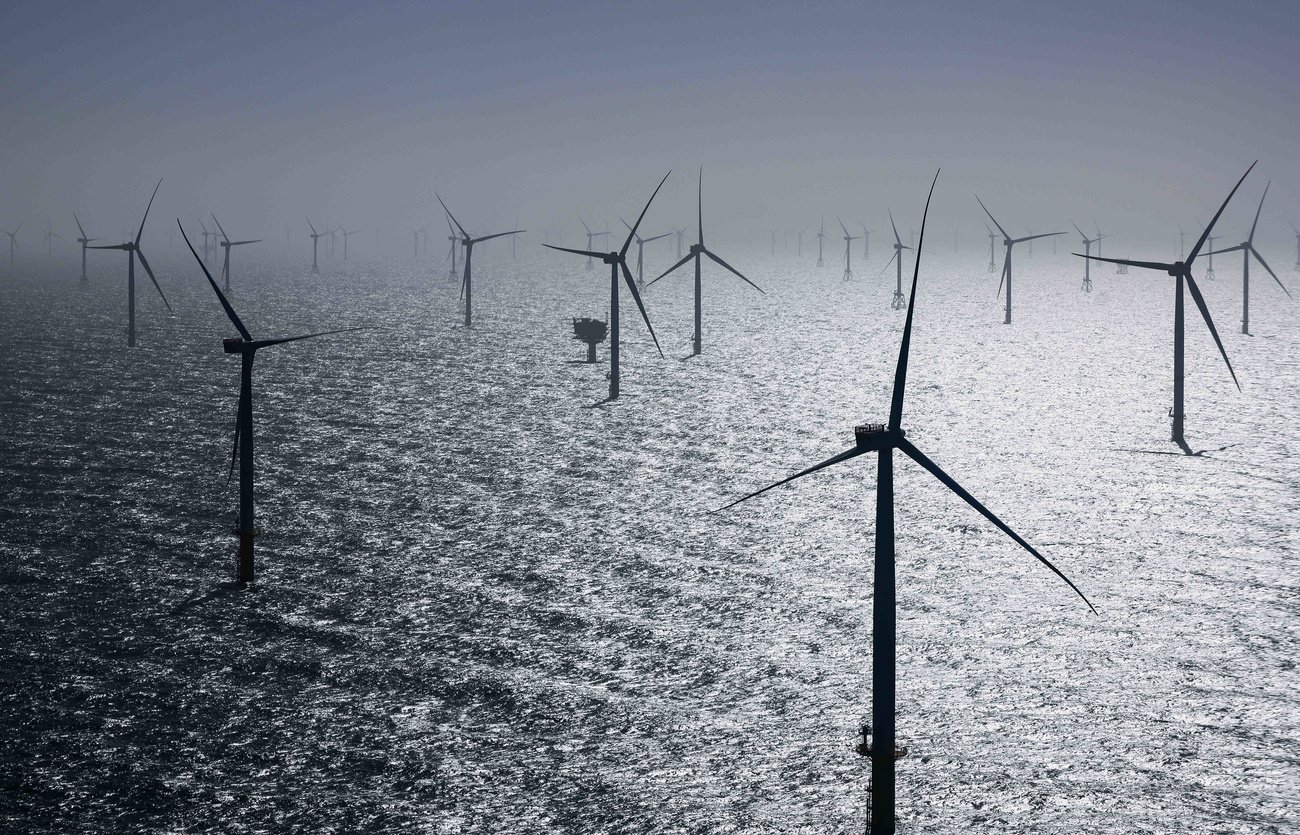 Zuviel Windschatten ist schlecht für die Produktion: Windpark Kaskasi in der Nordsee. Bild: Keystone