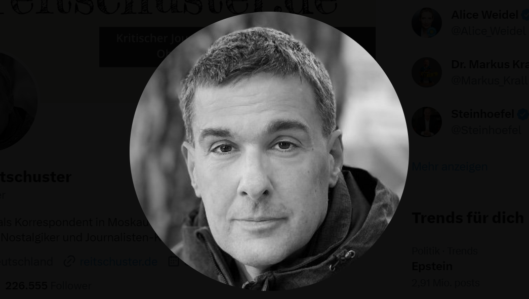 «Die Absicht ist ganz offensichtlich: mich mundtot zu machen. Zu zersetzen»: Journalist Boris Reitschuster. Bild: X