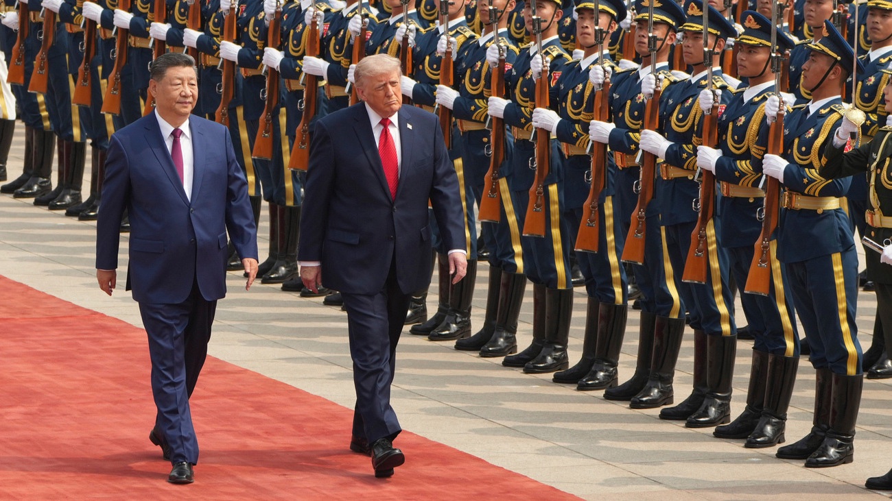 Donald Trump auf Staatsbesuch bei Xi Jinping. Bild: Keystone