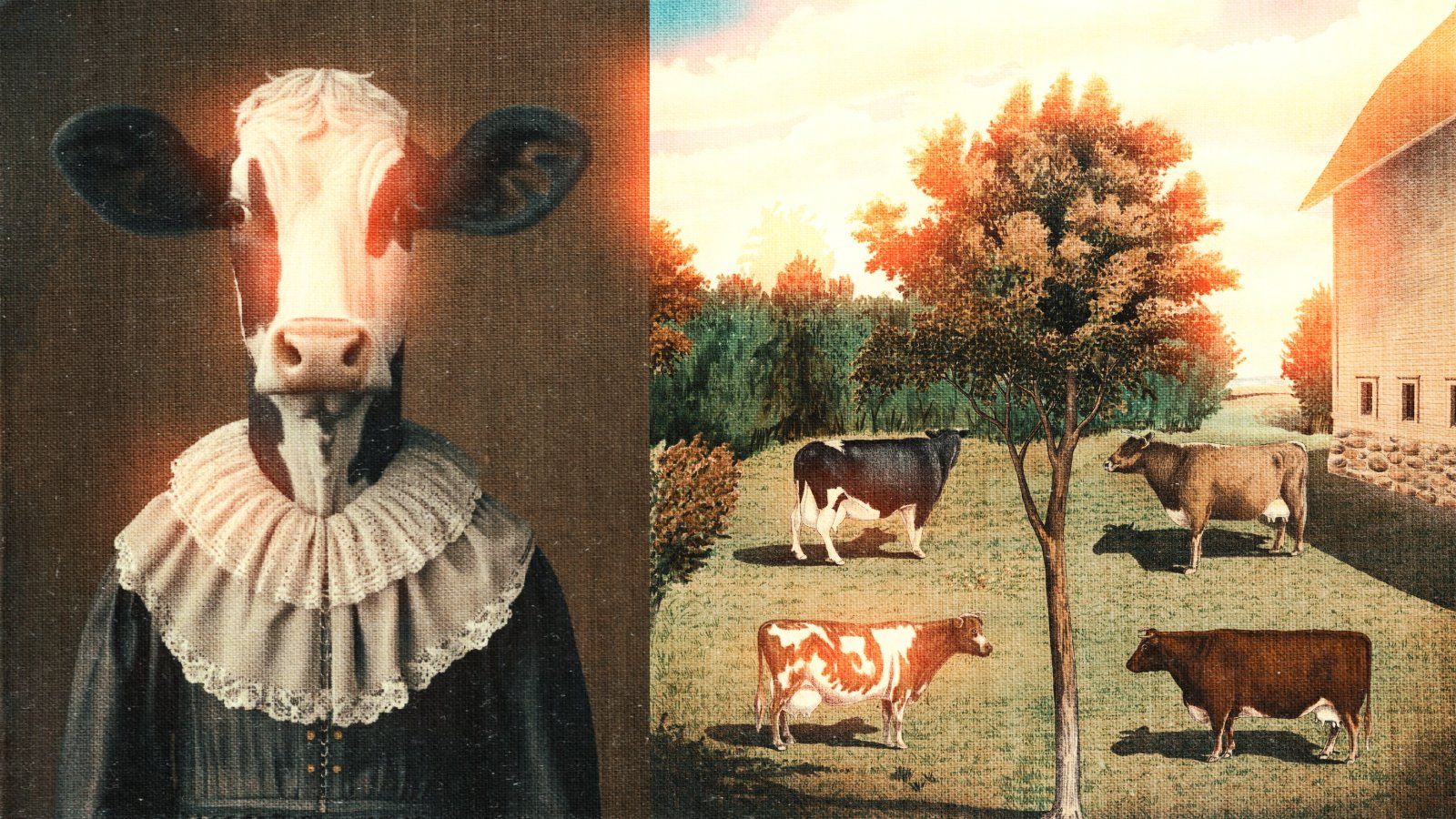 «Früher war hier nur Kühe und Stall!» / Collage: Dominique Feusi x KI