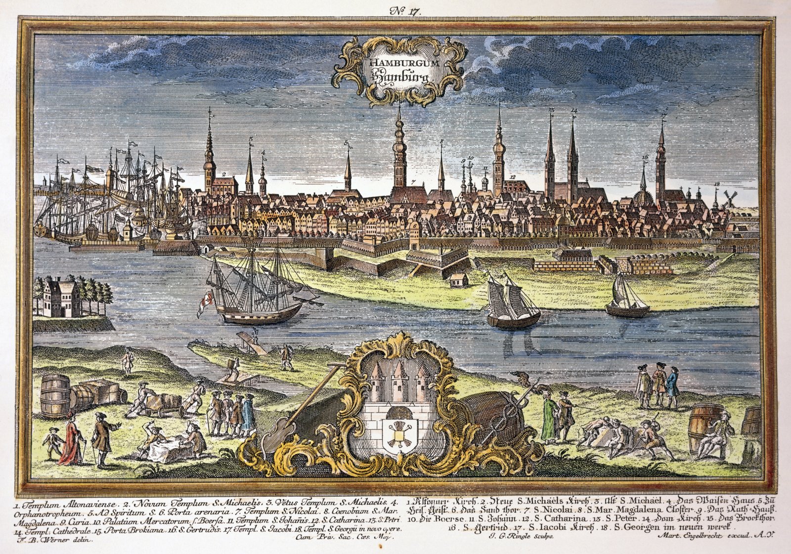 Die wichtigste Regel unter den Hanseaten: Kaufleute sind untereinander gleich. Kupferstich von Friedrich Bernhard Werner, 1730.  Bild: Keystone