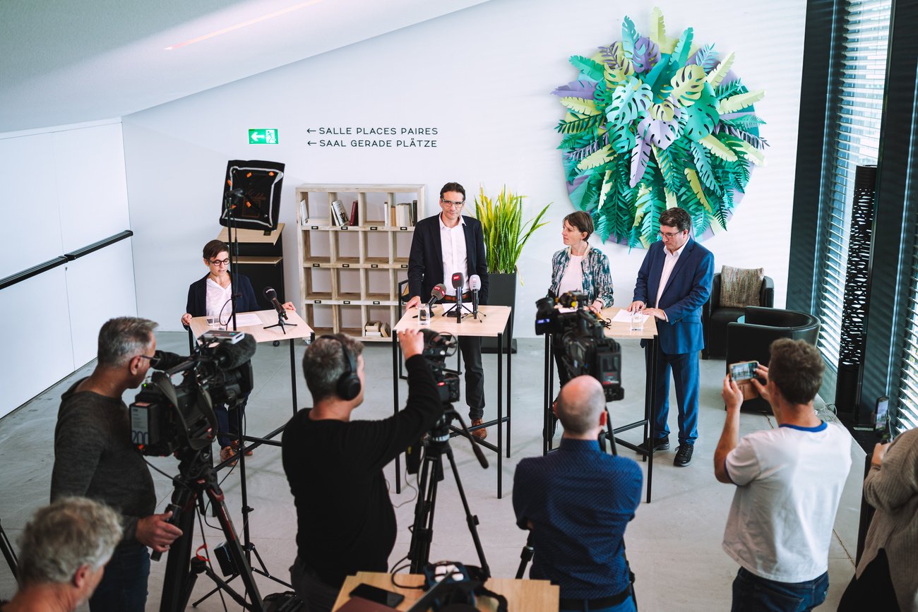Der Grüne Nationalrat Gerhard Andrey gibt seine Kandidatur für den Bundesrat bekannt. Bild: Keystone