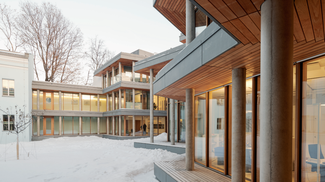 Die «Schweizer Werte der Neutralität, Innovation und Zurückhaltung» sind in die neue Botschaft in Moskau eingeflossen. Bild: Screenshot BBL-Bericht