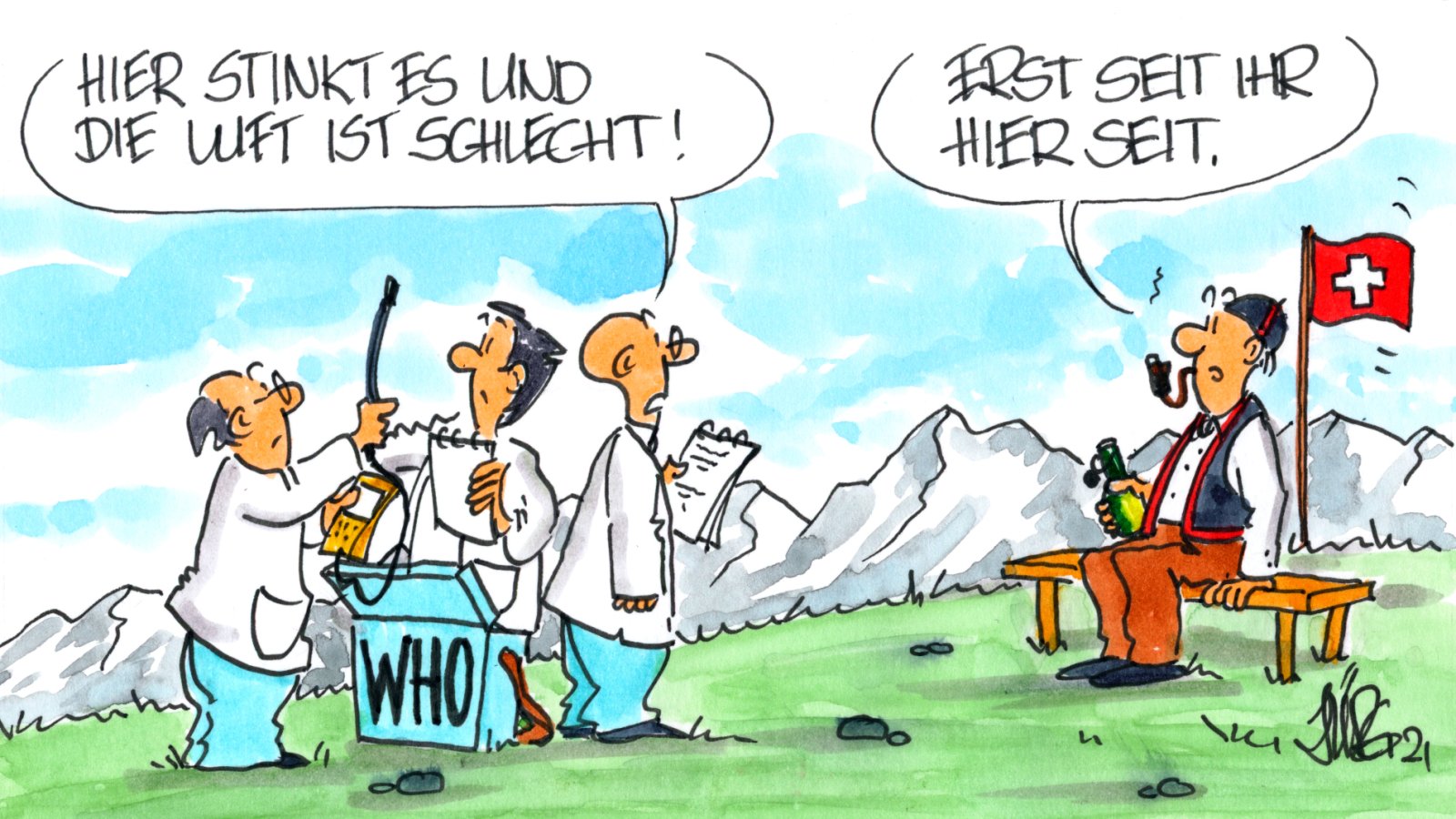 Karikatur:  Jürg Kühni