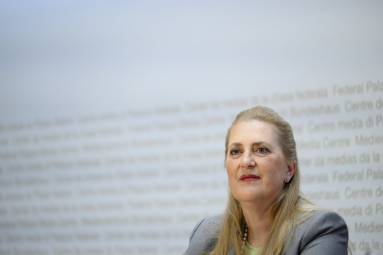 Botschafterin Helene Budliger Artieda anlässlich der Medienkonferenz nach ihrer Ernennung. (Bild: Keystone)