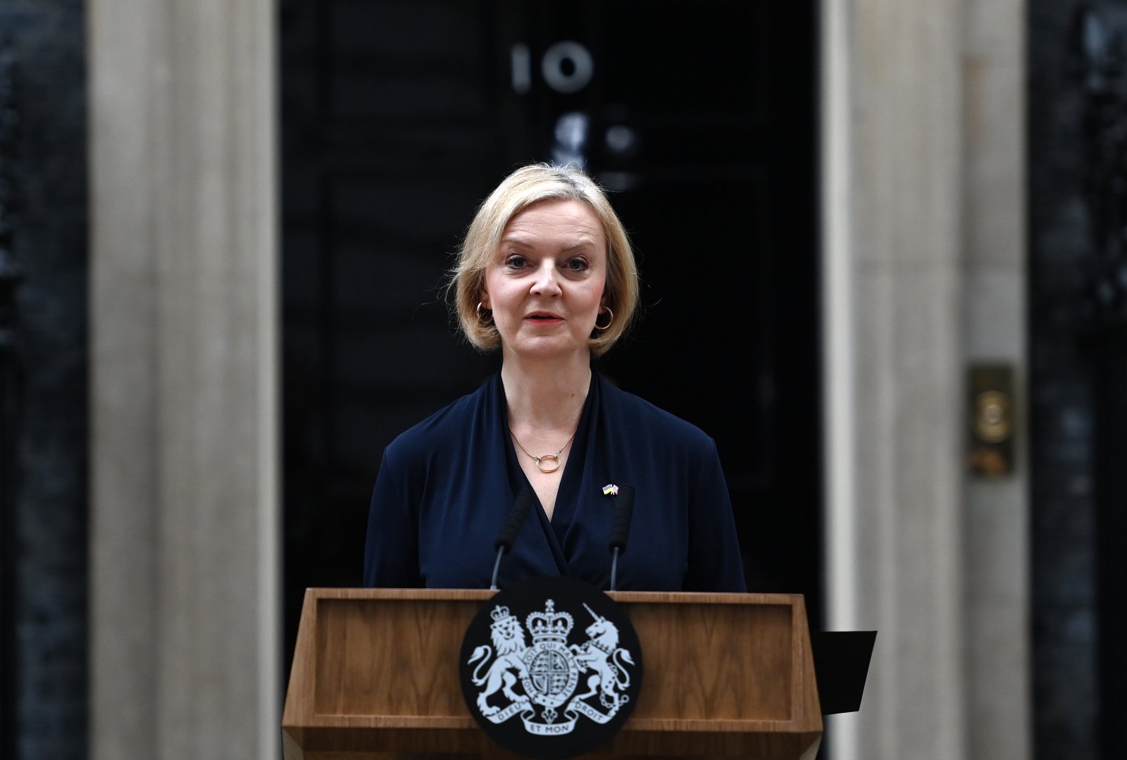 Liz Truss gibt am Donnerstag ihren Rücktritt als Premierministerin bekannt. (Bild: Keystone)