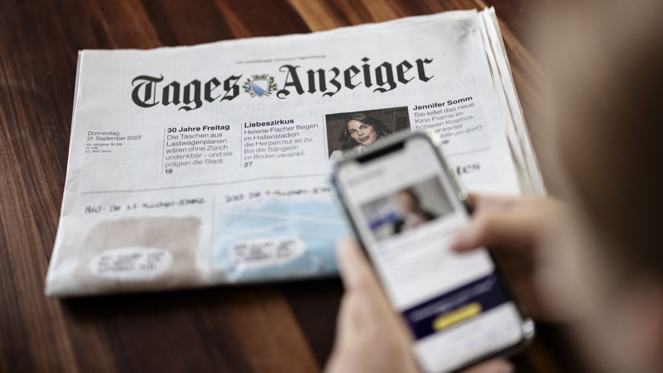Die Print-Leserschaft soll vertrieben werden. Bild: Keystone