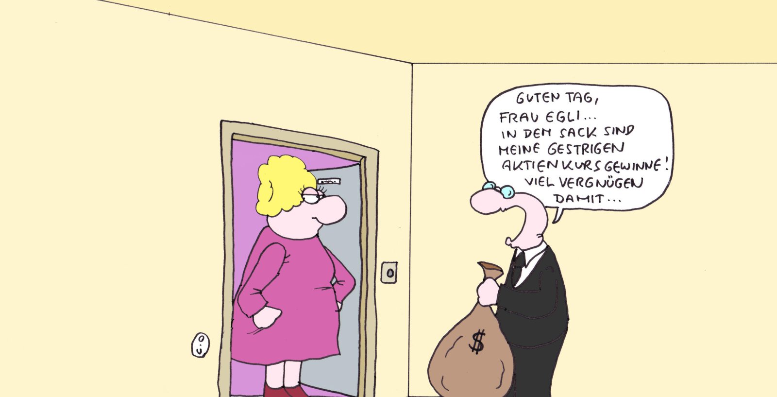 Die 99-Prozent-Initiative will Kapitalgewinne stärker besteuern(Karikatur: Clemens Ottawa).