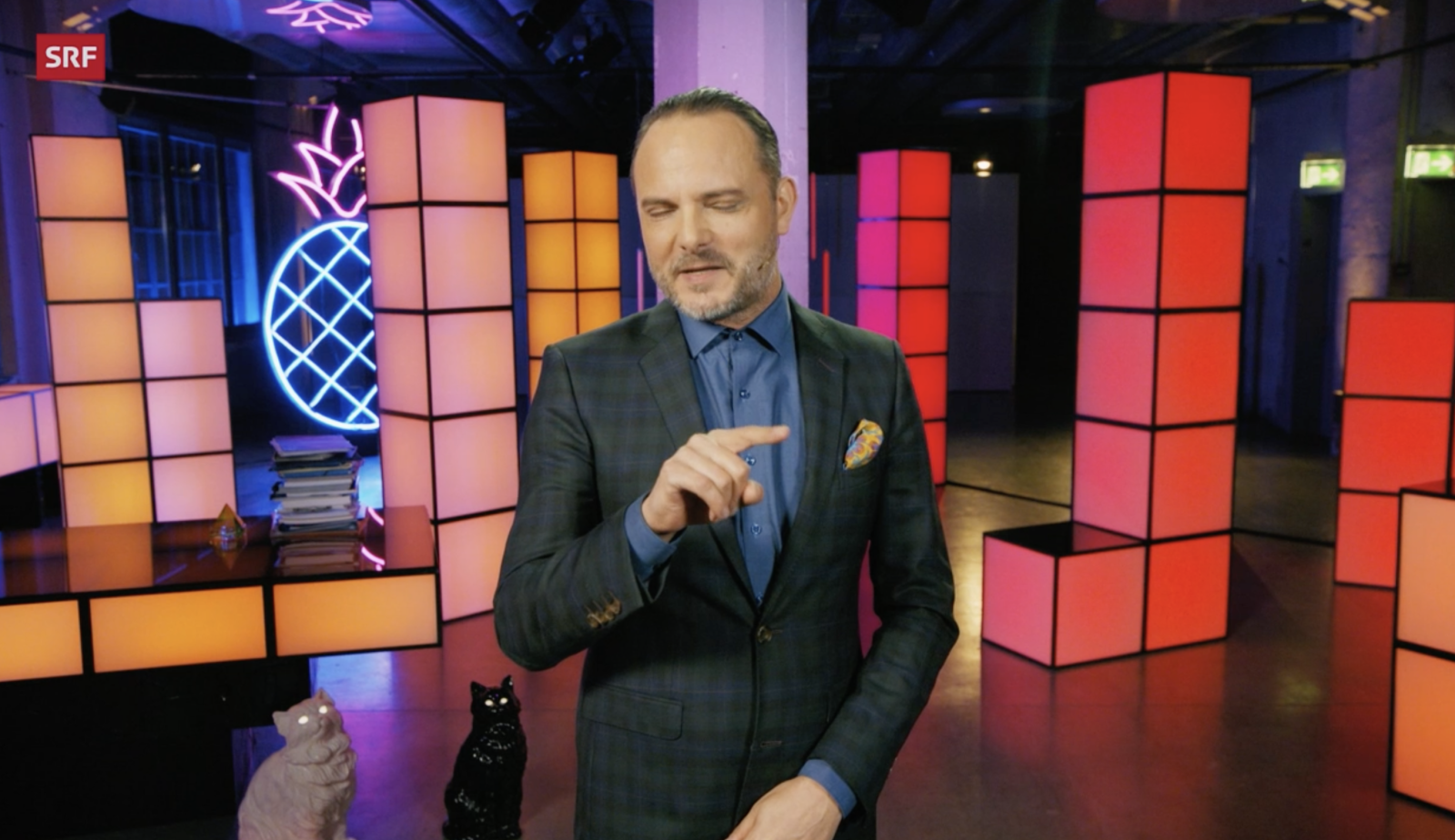 Screenshot aus der bewussten «Deville»-Sendung. (Bild: SF)