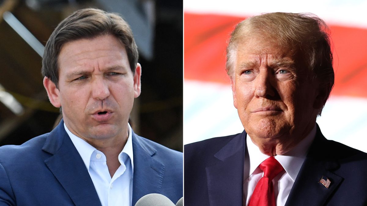 Ron DeSantis und Donald Trump. Oder gute Zeiten, schlechte Zeiten.