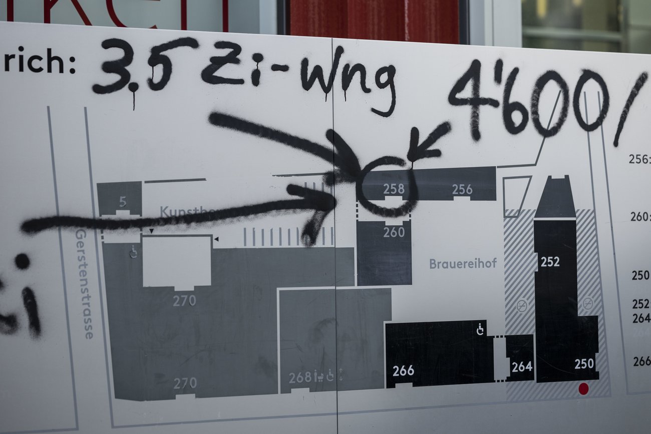 Unbezahlbare Neuwohnungen: Protest in Zürich gegen die hohen Preise. (Bild: Keystone)