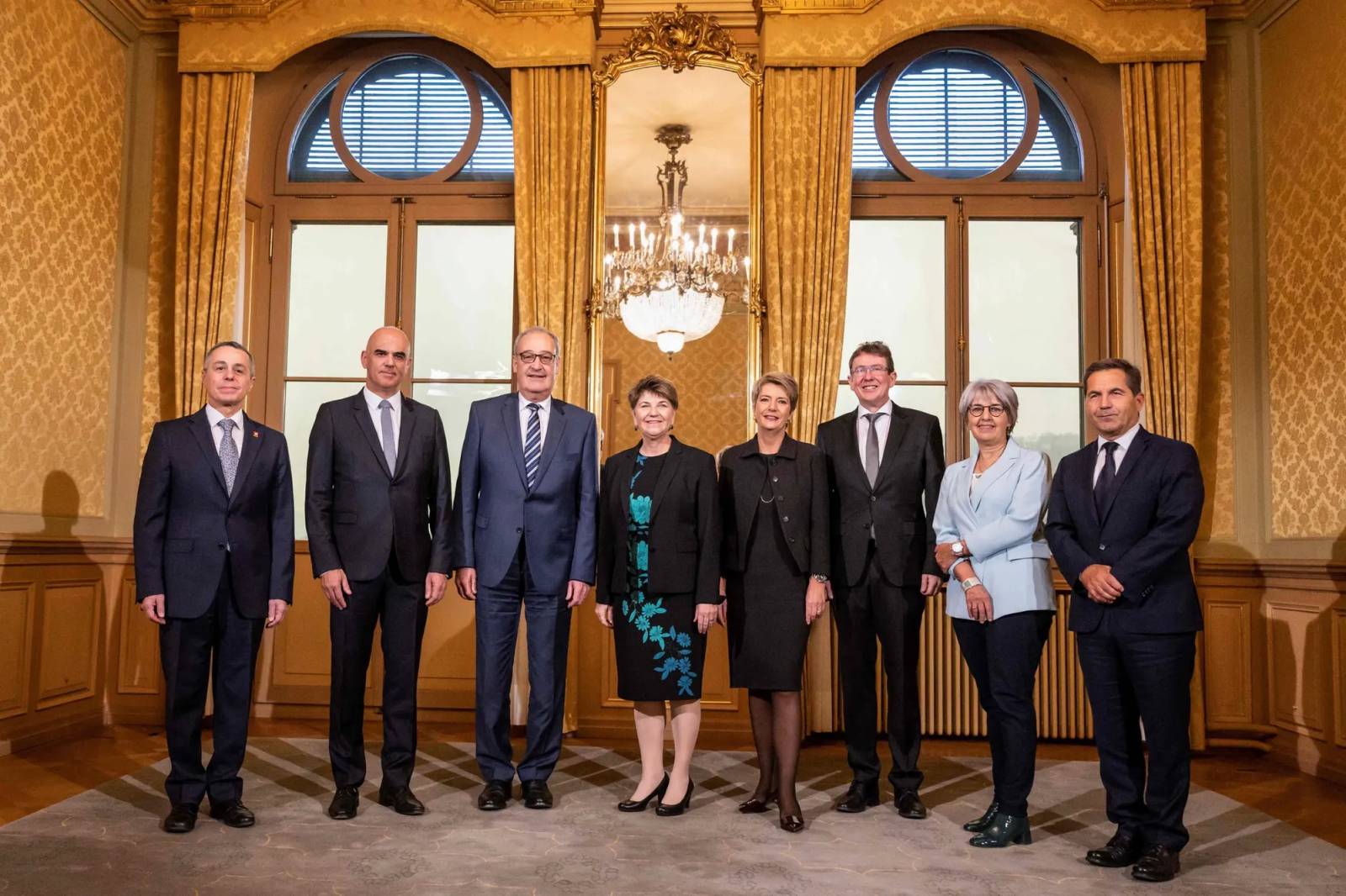 Der neue Bundesrat. Gruppenbild nach der Ersatzwahl, 7. Dezember 2022.