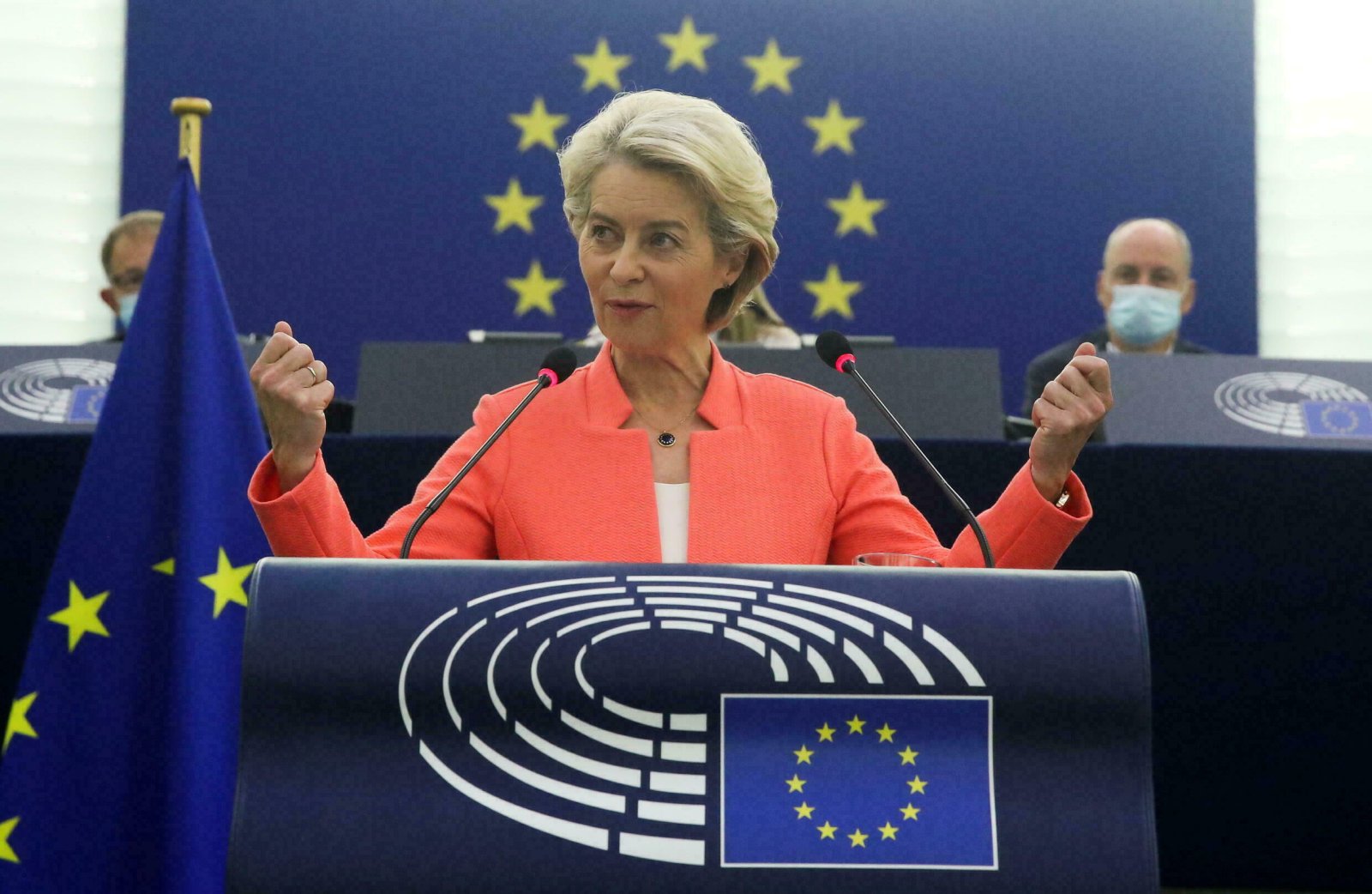 Ursula von der Leyen im europäischen Parlament am vergangenen Mittwoch in Strassburg.