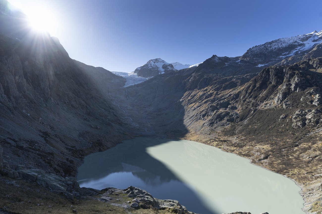 Wann kann im Gebiet Trift im Berner Oberland ein neuer Stausee entstehen? Das entscheidet nächste Woche das Parlament. Bild: Keystone