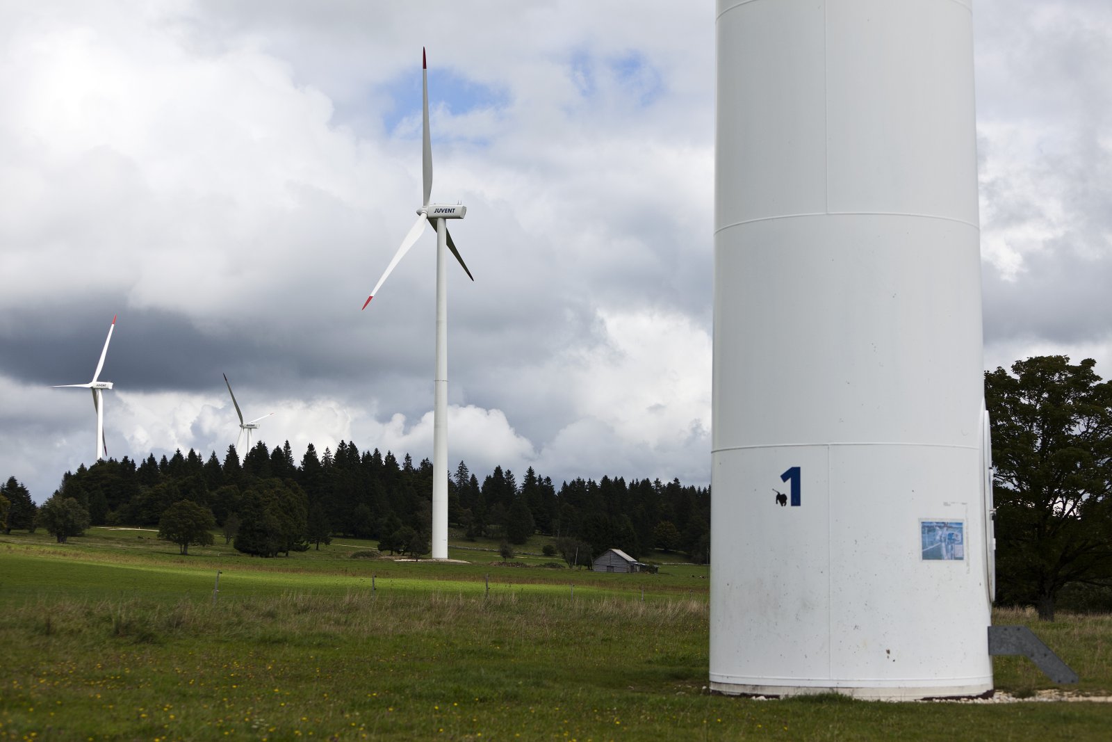 Windpark Mont Crosin im Berner Jura. Bild: Keystone