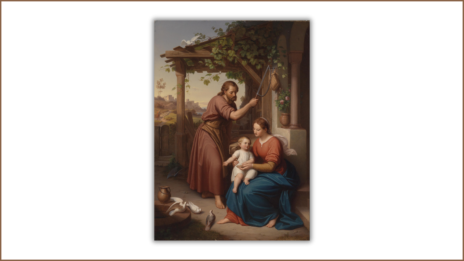 Maria und Josef mit dem Jesusknaben, unbekannt,  Öl auf Leinwand. Bild: Wikimedia