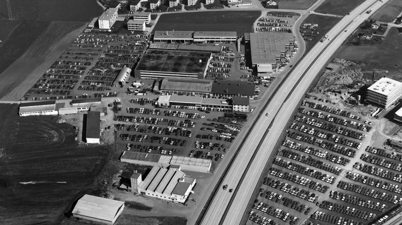 Importlager von Emil Frey in Safenwil im Jahr 1972. Heute ist der Konzern der grösste Autohändler Europas. (Bild: Keystone)