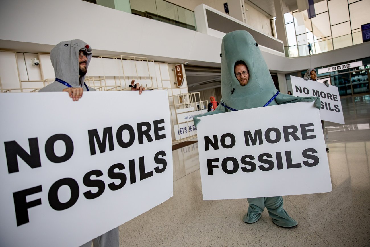 Imageproblem der Klimawissenschaftler? Aktion von Aktivisten an der Klimakonferenz in Dubai, Dezember 2023. Bild: Keystone