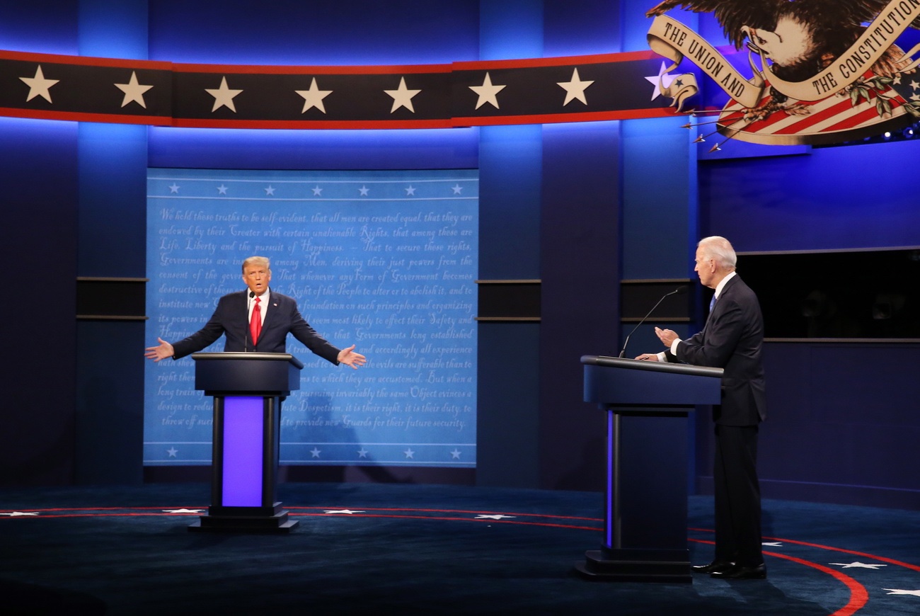 Joe Biden und Donald Trump bei der letzten Debatte im Jahr 2020. Bild: Keystone