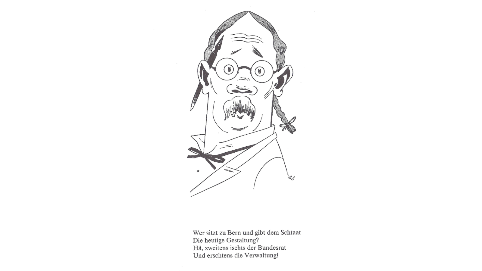 Bild: Karikatur Nebelspalter, Bö, Heft 43, 1947